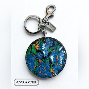 COACH Floral Mirror Bag Charm & Keychain - Like New!